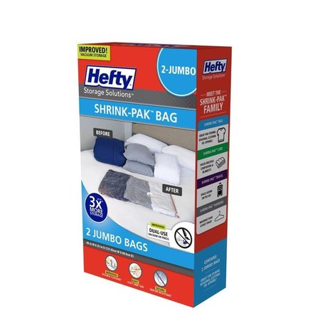 HEFTY Shrink-Pak Clear Jumbo Vacuum Cube Storage Bags, 3PK HFTPDQ70484633
